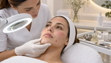بررسی پوست پیش از فیشیال در صورت وجود التهاب و ضایعات پوستی
