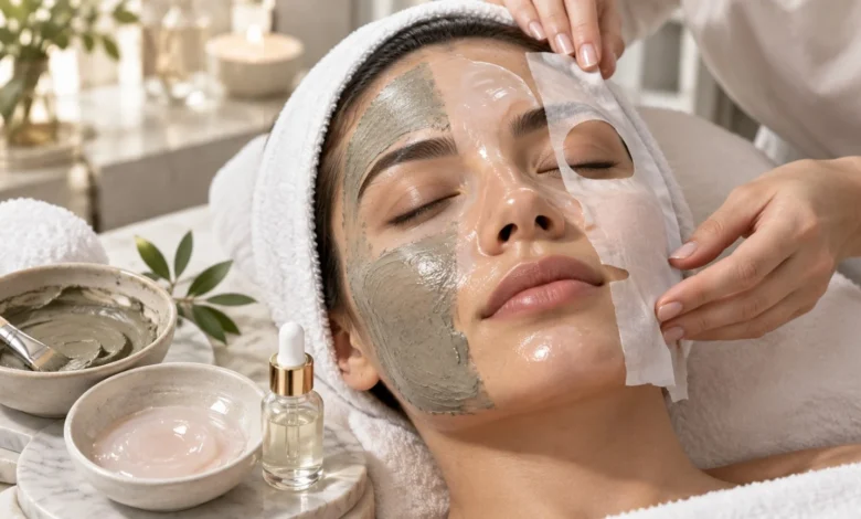 مقایسه ماسک خاک رس و ماسک ورقه‌ای در فیشیال