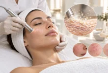 میکرودرم ابریژن صورت با دستگاه نوک الماسی