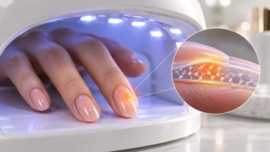 داغ شدن ژل ناخن هنگام کیور زیر دستگاه UV LED