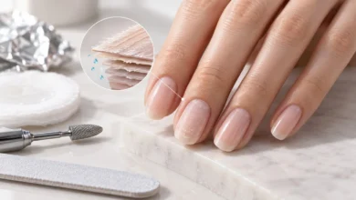 ناخن نازک و لایه‌لایه پس از ریموو ژل